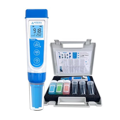 Apera Instruments, LLC-AI312 Apera Instruments Premium Series PH60F Flat pH Pocket Tester Kit for Surface pH Test e.g. Skin, Textiles, Paper, etc, ±0.01 pH Accuracy - style: For Flat Surface Test