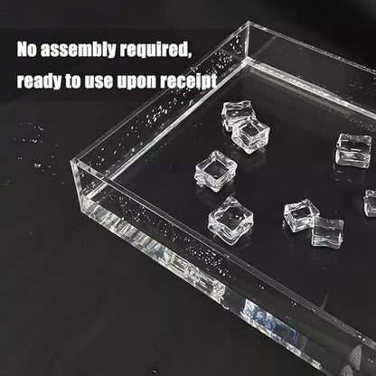 Storage Box Tray Drawer Box, 0.2In Thickness Acrylic Display Box, Creative Transparent Shallow Water Tank Photography Tray, Multifunctional Storage Display Cabinet(3.9x3.9x3.9in) - size: 3.9x3.9x3.9in