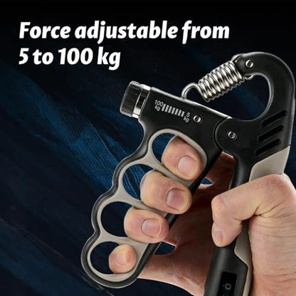 Hand Grip Strength Trainer Exercisers Devices,Forearm Trainer Strengthener | Adjustable Resistance 11-220Lbs(5-100KG),Suitable for Muscle Training