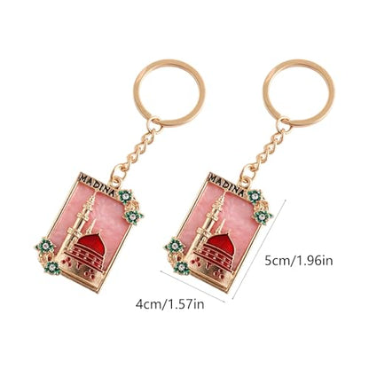 Ramadans Celebration Rings Middle Eastern Inspired Mosque Keychain Pendant Lightweight Zincs Alloy Accessory Traditional Keychain Design