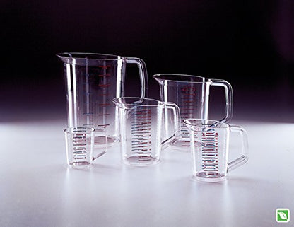 Rubbermaid Commercial Products Bouncer Clear Measuring Cup, 16-Cup/4-Quart, Clear, Strong Food Grade, Easy Read for Liquid/Dry Ingredients, for Home/Professional Kitchen (Pack of 6) - size: 4 Qt (Pack of 6)