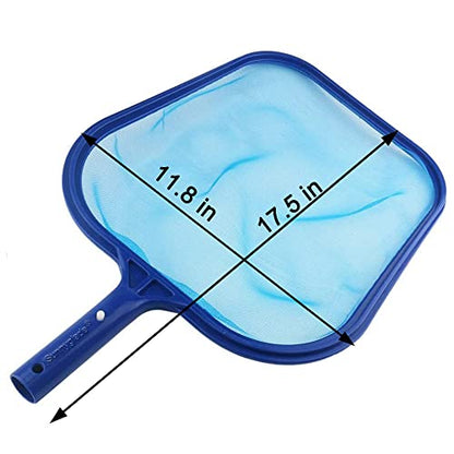Sunnyglade Swimming Pool Cleaner Supplies/Professional Heavy Duty Pool Leaf Rake Fine Mesh Frame Net/Cleaning Leaf Skim Net (17.5x11.8in) (Pack of 2) - size: 17.5 x 11.8 x 1.2in (Pack of 2)