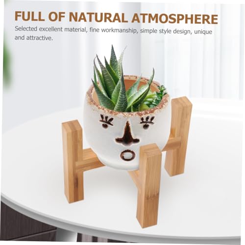 Wooden Flowerpot Holder Stand with Four Legs Plant Pot Base with Non-slip Pads Indoor Outdoor Flower Rack for Flowerpots Crafts and Fish Tank Protection
