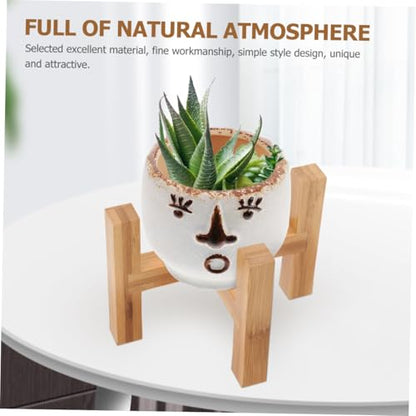 Wooden Flowerpot Holder Stand with Four Legs Plant Pot Base with Non-slip Pads Indoor Outdoor Flower Rack for Flowerpots Crafts and Fish Tank Protection