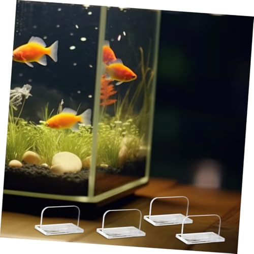 Cabilock 6pcs Clear Acrylic Fish Tank Lid Handles Replacement Grip for Aquarium Covers Heavy-Duty Easy to Install Stable and Practical Design for Fish Tanks