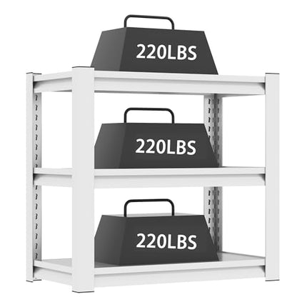 Metal Aquarium Stand with Adjustable 3-Tier Fish Tank Rack Shelf, for Home Office, Fish Tank Not Included(31.5"×18"×34"). (White)