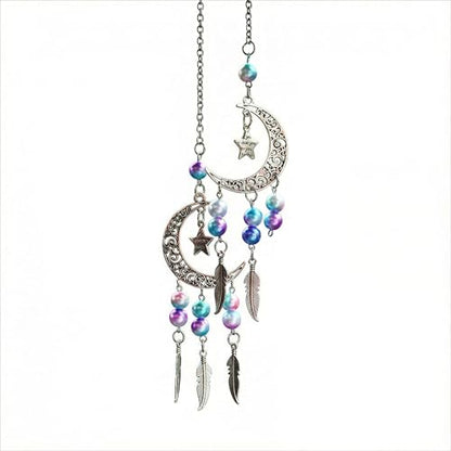 Car Charm,Beautiful Moon Car Rear-View Mirror Pendant，car Mirror Hanging Accessories - color: Silver