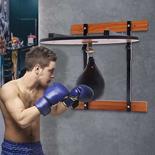 Wall Mounted Speed Bags for Boxing, 360 Degrees Adjustable Black Speed Bag Platform Galvanized Iron Frame Speed Bag Stand Mount Speed Bag Platform Kit Swivel Punching Fitness Training