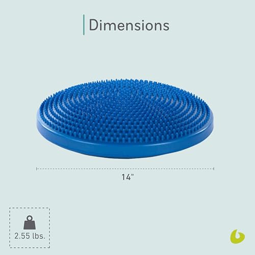 Balanced Body Balance Cushion, Pilates Stability Cushion, Inflatable Disc for Balance Exercises and Muscle Release, Exercise Equipment for Home Gym or Pilates Studio Use