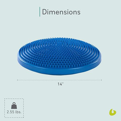 Balanced Body Balance Cushion, Pilates Stability Cushion, Inflatable Disc for Balance Exercises and Muscle Release, Exercise Equipment for Home Gym or Pilates Studio Use
