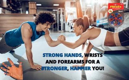 FlexEx® SPORT Patented Hand Exerciser, Made in USA, Hand Grip Strengthener, for Sport and Music, Law Enforcement Hand Exerciser