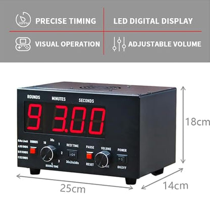 Professional Boxing Interval Timer - Gym Clock with 30S-10min Workout & 0/30/60S Rest, Perfect for Training, Fitness, and Workouts - Blue Gym Timer - size: Blue