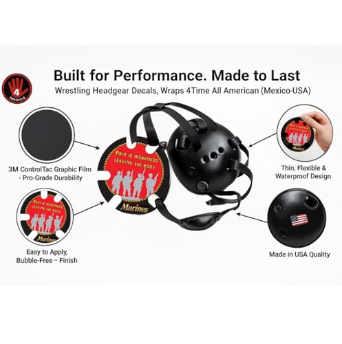 Wrestling Headgear with Ear Protection & Chin Cup Adjustable Lightweight Head Guard for Competition & Practice – Durable Protective Wrestling Ear Guard for Youth & Adult Athletes - color: Marines