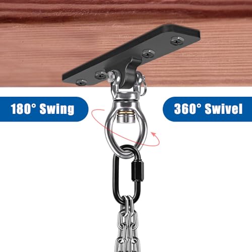 Kipika Heavy Bag Hanger Wall Mount Punching, Rotatable Heavy Duty Boxing Bag Bracket for Home Gym Indoor, Adjustable Length for Kickboxing Bag, Muay Thai Bag,Speed Bag - color: B-Black