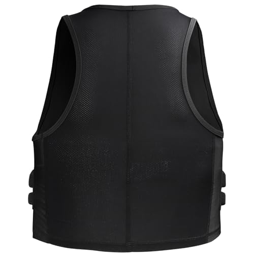 TUOY Women Padded Compression Vest, Impact Vest for Women, Chest Breast Rib Protection Vest for Sports, Karate, Football, Basketball - size: Medium, style: Impact Padded Vest