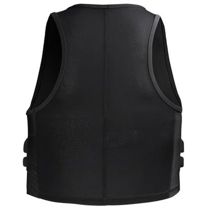 TUOY Women Padded Compression Vest, Impact Vest for Women, Chest Breast Rib Protection Vest for Sports, Karate, Football, Basketball - size: Large, style: Impact Padded Vest