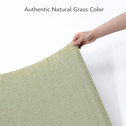 Tatami Mat for Sword Cutting – 5 Pack 59 x 34.5 Inch Light Green Rolled Rush Grass Targets, Japanese Standard Tatami Omote Construction for Martial Arts Test Cutting Practice and Dojo Training