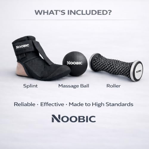 Plantar Fasciitis Night Splint, Foot Roller & Lacrosse Ball for Tension Relief, Foot Pain Relief Heel Spur, Arch Pain, Achilles Tendonitis, Comfortable and Gentle Foot Brace Men and Women (S) - size: Small