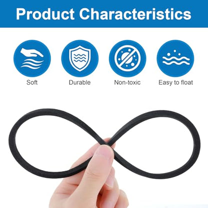 5 Sizes EVA Fish Feeding Ring and 1 Pcs Suction Cup Fish Feeder Ring | 6 Pcs Black Round Floating Rings for Aquarium Set, Floating Rings for Aquarium Betta Goldfish Guppy