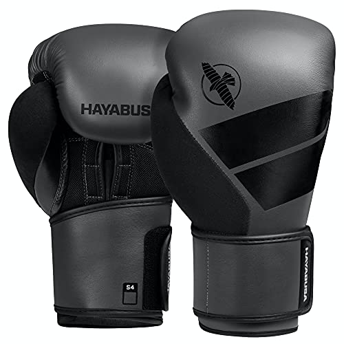 Hayabusa S4 Kids Boxing Gloves for Boys and Girls - color: Charcoal, size: 6oz
