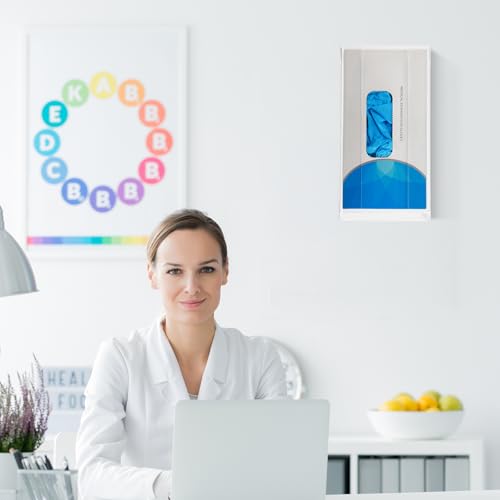 Weysat 2 Pcs Acrylic Glove Box Holder Dispenser Glove Holder for Wall Mount Acrylic Rack Wall Floating Mask Dispenser for Medical Latex Rubber Disposable Mitten Boxes (Clear,Vertical Style) - color: Clear, style: Vertical Style