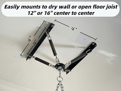 Heavy Bag Hanger Noise and Vibration Dampening Design Ceiling or Open Floor Joist Mount for Heavy Punching Bags - color: A.Up to 140 LBS