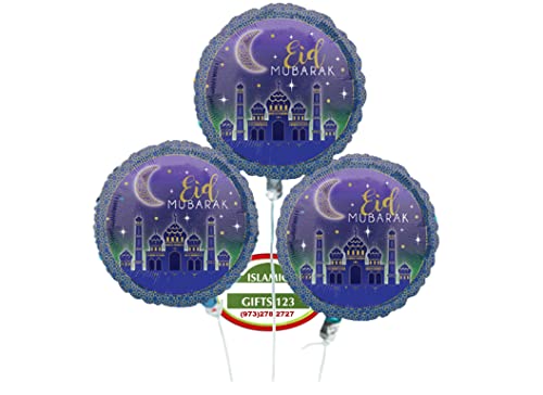 48 Packs Eid Balloons Set Moon & Star Mylar Foil Balloons, Helium-Ready, Islamic Wall Decoration, Ramadan Gift, Eid Mubarak Party Decor for Eid al-Fitr Celebrations - style: 48 Balloons
