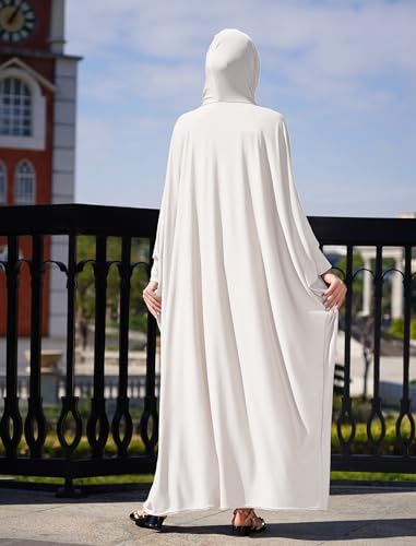 IWEMEK Burkas Abayas for Women Muslim with Hijab One Piece Prayer Dress Jilbab Full Cover Eid Kaftans Dubai Islamic Clothes