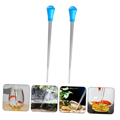 Cabilock 2pcs Plastic Pipettes Graduated Measurement Multi-Purpose Liquid Droppers for Kitchen Baking and Fish Tank Supplies
