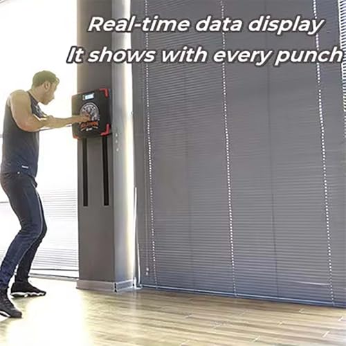 Thickened Boxing Strength Tester，Punch Force Sensor，Boxing Training Equipment ，Voice Broadcast，Adjustable Height Wall Mounted， for Adult Kid Karate Training Sanda Taekwondo