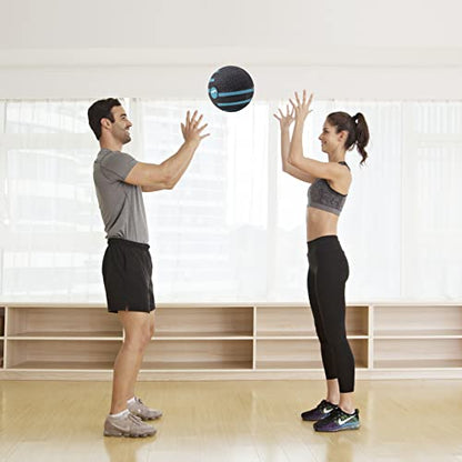 JFIT Dual Texture Medicine Ball – Weighted Exercise Ball for Strength, Core & Functional Fitness Training - style: 6lb