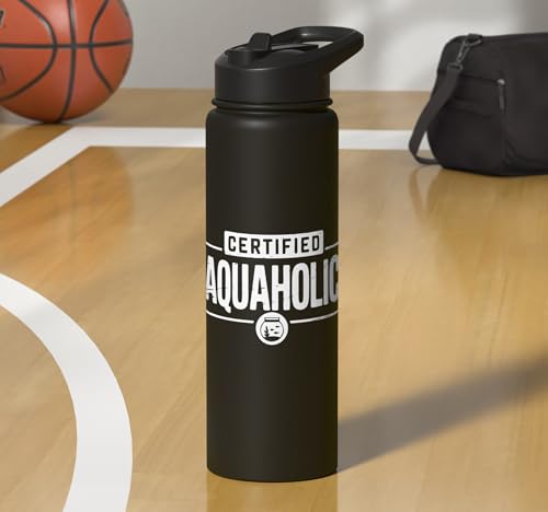 Aquarium Lover Fishkeeping Aquascape Aquarist Stainless Steel Insulated Water Bottle - color: Black
