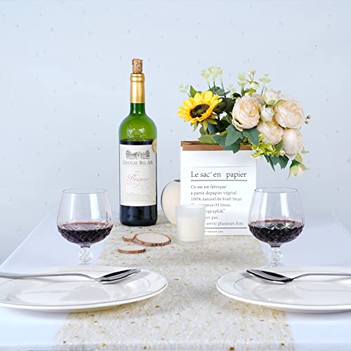OSVINO Starry Moon Table Runner, Sequin Glitter Mesh for Wedding Party - color: Gold