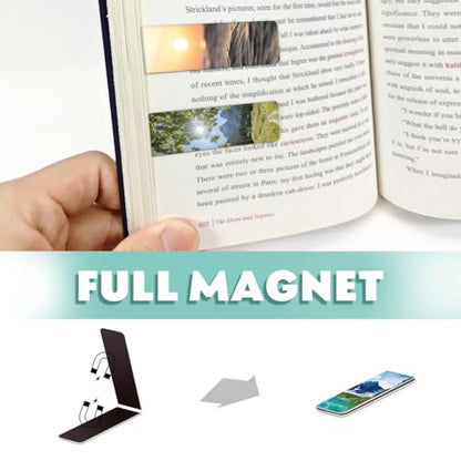 30 Pieces Bookmark, Magnetic Bookmarks for Women, Men, Book Lovers, Bookmarks Bulk for Students Teachers Reading, Natural Landscape Bookmark - size: 30 Pieces, style: Natural Landscape