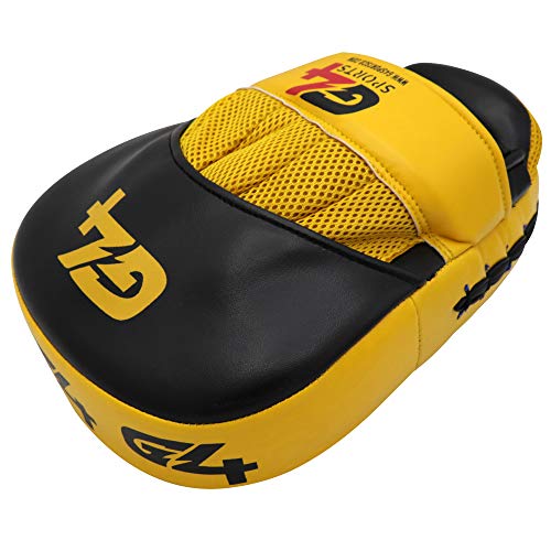 Curved Focus Pads Hook and Jab Pads PU Leather Pads Mitts for Coaching in Boxing MMA Kickboxing Martial Arts Muay Thai