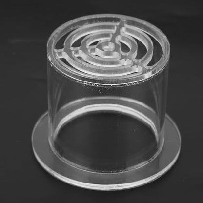Feeding Breeding Protection Cover Acrylic Transparent Feeder Cover Block Fish Safety Aquarium Drain Pipe Cover for Saltwater Freshwater Fish Tank Accessories