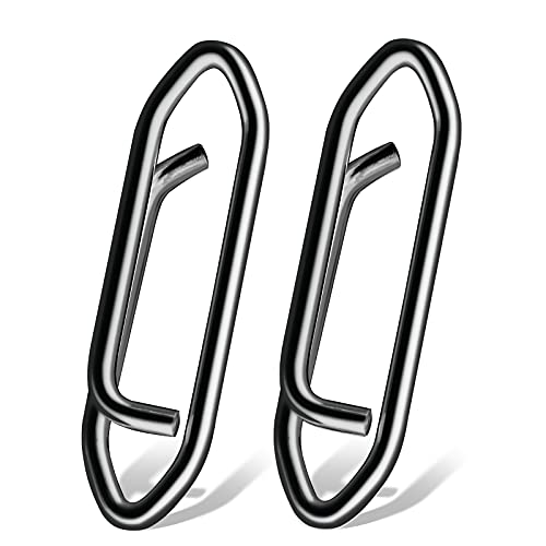 High Strength Fishing Snap Saltwater Stainless Connector Snaps Swivels Tackle Steel Power Fishing Clip Lure Quick Change Black Nickel - size: Size0 (44lb) 50 pcs