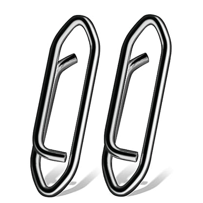 High Strength Fishing Snap Saltwater Stainless Connector Snaps Swivels Tackle Steel Power Fishing Clip Lure Quick Change Black Nickel - size: Size5 (121lb) 50 pcs