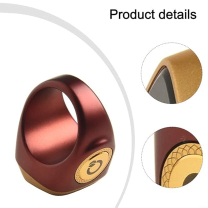 IQ-ibla Smart Zikr Ring Prayer Ring Smart Counter Smart Ring Waterproof Prayer Time Vibration Display Digital Azan Alarm Clock for Most People(20mm Curry Color)