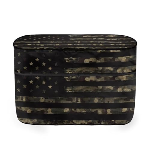 Camo American Flag Double 20lb RV Propane Camo Tank Cover for Travel Trailer Polyester Waterproof Cover Sun Protection Easy to Stall - color: American Flag Camo, size: S(20LB)