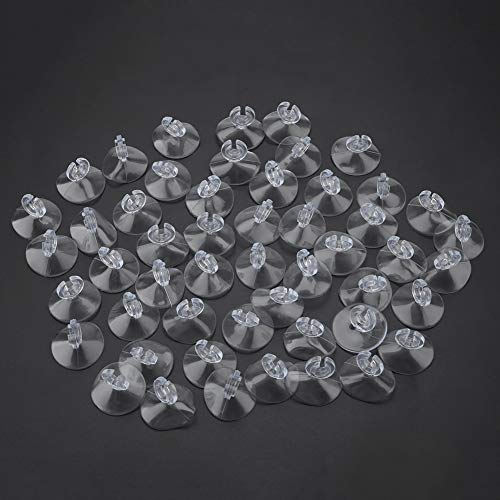 50pcs Aquarium Sucker Clips, Fish Tank Hose Holder Clamps, Ultra Strong Suction Cup Clips for Oxygen Pump Soft Pipe, Transparent Rubber Tube Holders for Aquarium Fish Tank Accessor