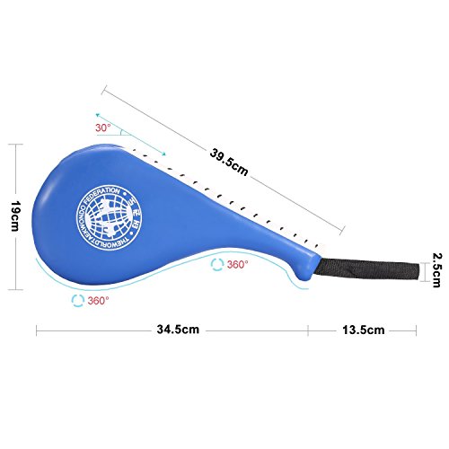 Yosoo 1 Pair of Taekwondo Double Kick Pad Target Tae Kwon Do Karate Kickboxing Training TKD Kicking Pad Practice Kick Target Training Double Face Kick Foot Pad Martial Arts Equipment