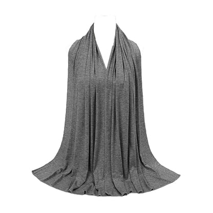 Non-see-through Premium Jersey Maxi Hijab Head Scarf Wrap for Muslim Women - color: Grey