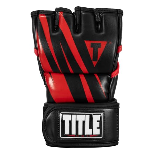 Title MMA Contender Training Gloves - color: Red/Black, size: Standard
