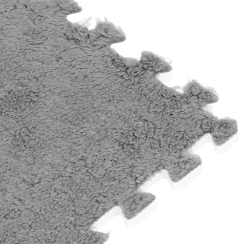 10pcs 30 cm/11.8 in Foam Puzzle Floor Play Mat,Interlocking Carpet Tiles for Home Gym and Fitness Room (Gray) - color: Grey