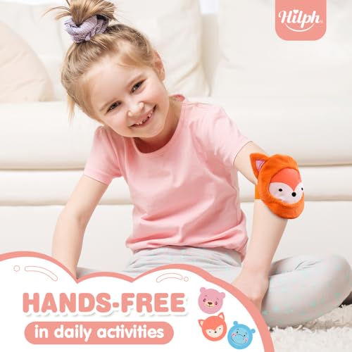 Hilph Kids Ice Packs for Boo Boos, Reuable Kids Hot Cold Packs with Cover and Handheld Straps for Pain Relief, Toddler Animal Ice Packs for Bumps, Swelling, Wisdom Teeth (3 Packs) - style: E-Fox&Hippo&Bear