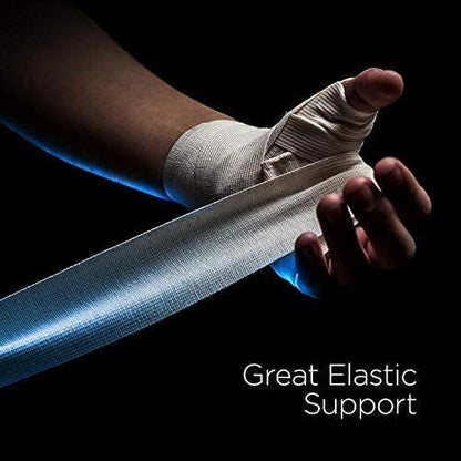 Elastic Professional 180 inch Handwraps for Boxing Kickboxing Muay Thai MMA, Boxing Hand Wraps 180, Boxing Wrap Roller, Kickboxing Wraps, Hand Wraps, Wrist Wraps Boxing, MMA Hand Protection - color: White