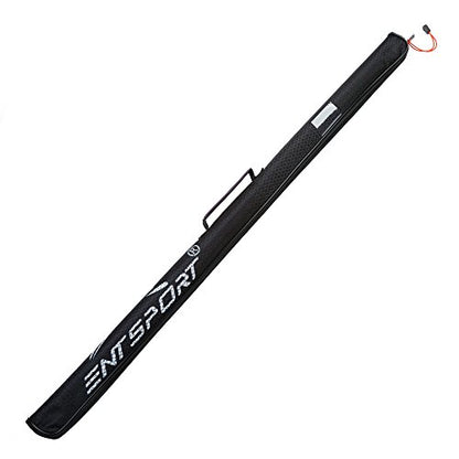 Foldable Fishing Rod Bag 45-Inches Durable Fishing Tackle Bag Storage Bag Portable Rod Tubes Rod Cases (Suit for 2-Piece 7-Feet Rod) - color: Black