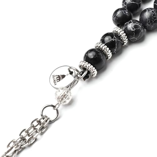 Islamika Premium Tasbih Prayer Beads (2-Pack) – 99 Prayer Counter for tasbeeh | Muslim Misbaha سبحه مسبحة | Eid Ramadan Gift for Men | Islamic Prayer Jewelry | Prayer Beads Islam