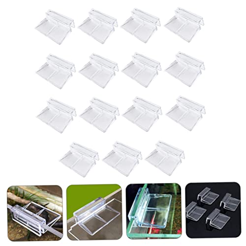 BESPORTBLE 15pcs Aquarium Stand Acrylic Support Brackets Fish Tank Cover Bracket Clips
